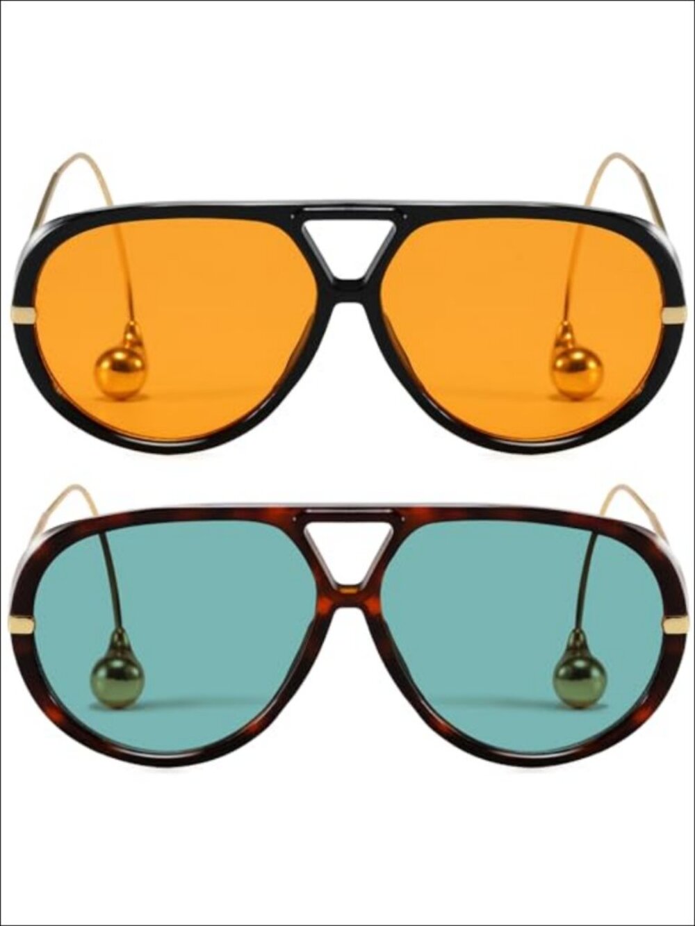 Breaksun Oversized Aviator Sunglasses Retro Shield UV400 Women's Shades